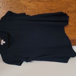 Style & Co Handkerchief hem dark blue top